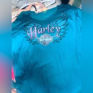 Women’s Harley Davidson, long sleeve hooded top